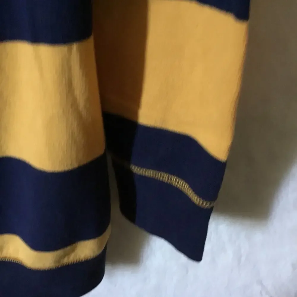 Ralph Lauren Girl Yellow Striped Long Hoodie Shirt